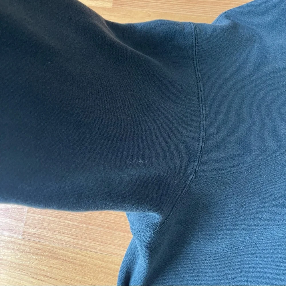 Vintage Nike Center Swoosh Black & White Sweatshirt Hoodie Size Large - Picture 9 of 11